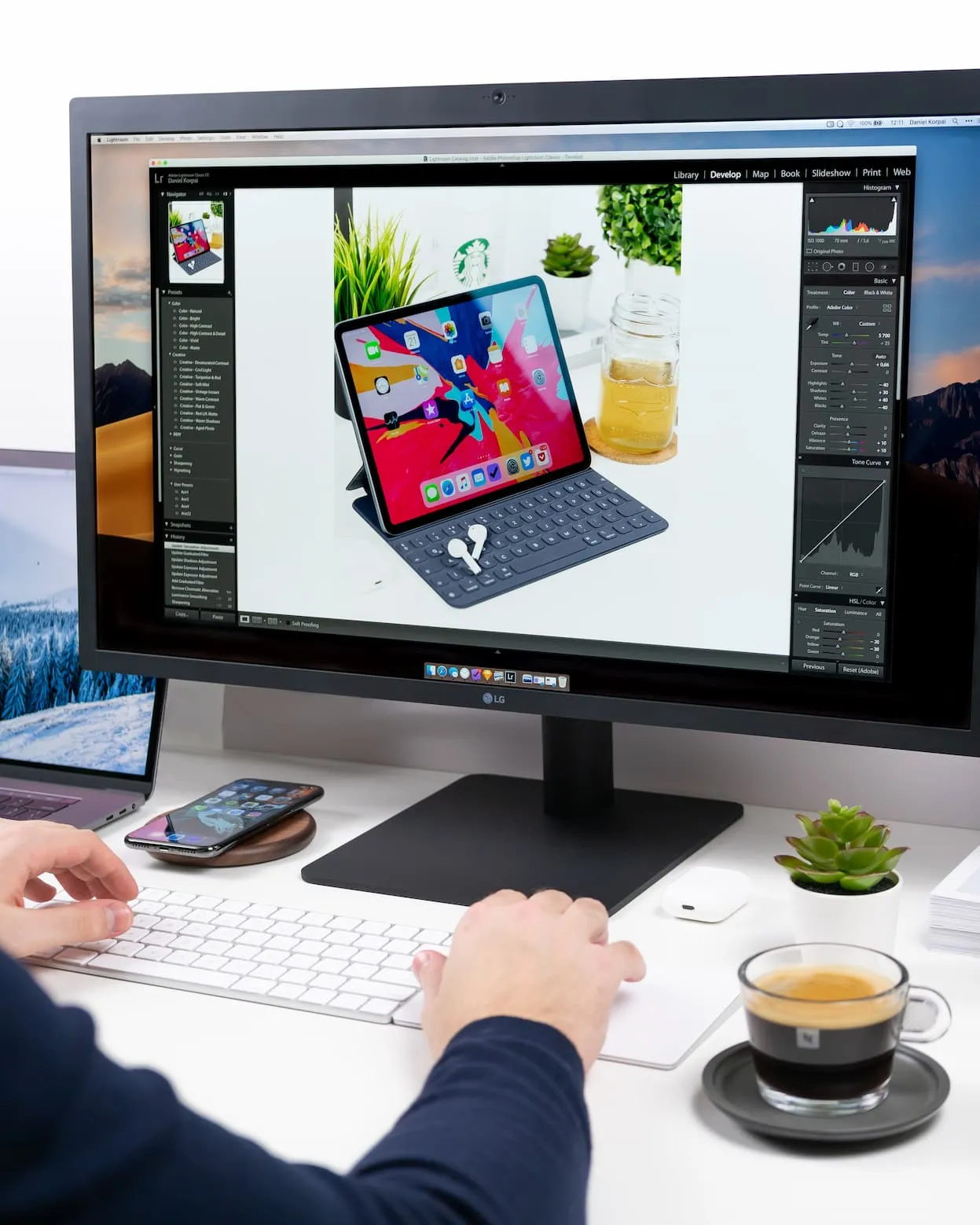 Man designing something on a computer